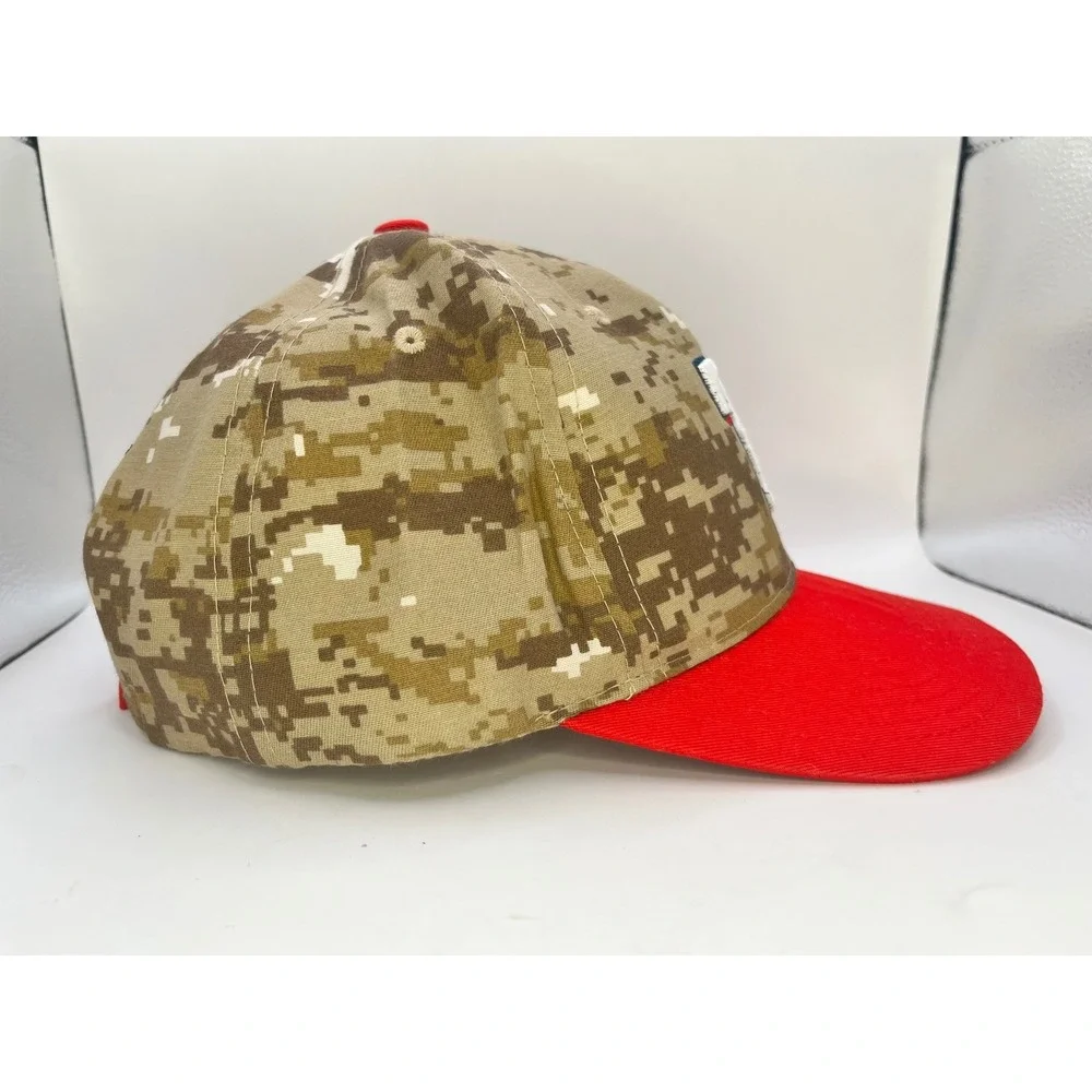 Texas‎ Rangers Fanatics Digital Camo Hat Red Flat Brim Adjustable Baseball Cap
